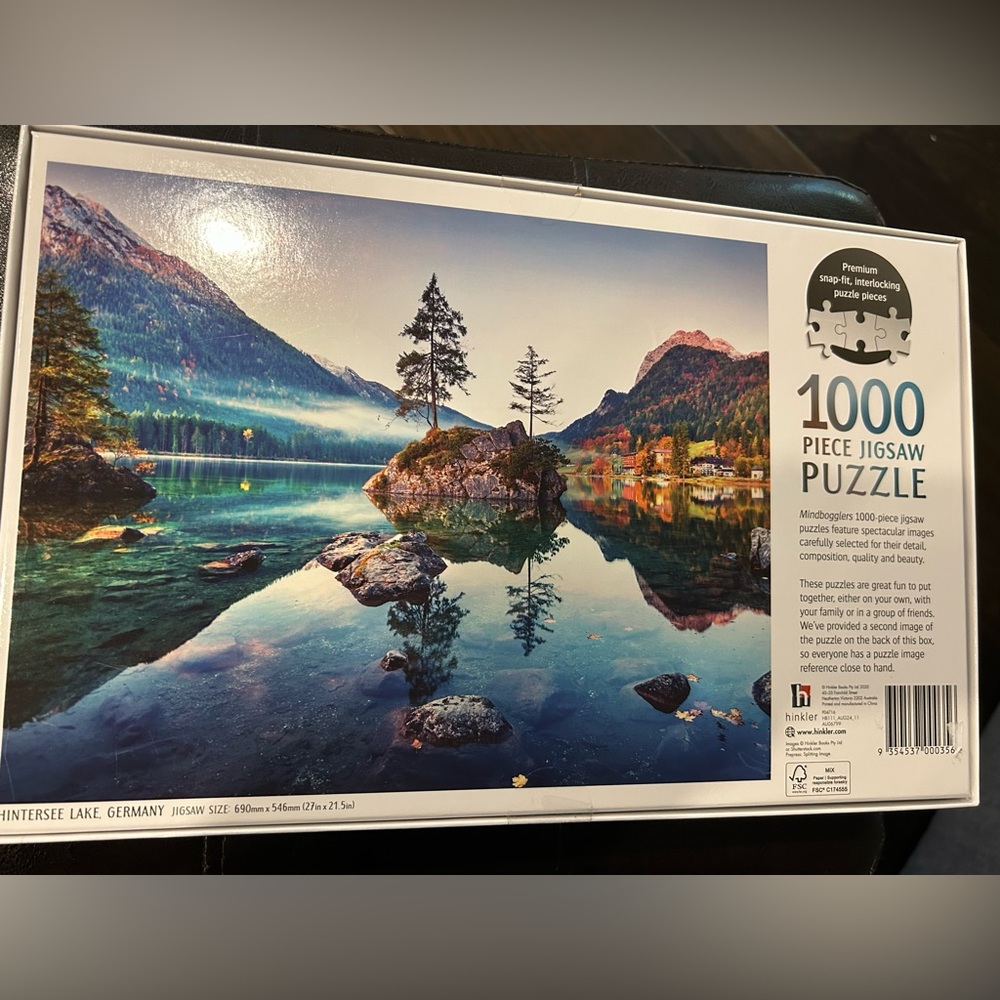 1000 Piece Jigsaw Puzzle of scenic lake - HINTERSEE LAKE, GERMANY - Picture 2 of 2